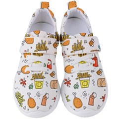 Cute Sketch Set Child Fun Funny Women s Velcro Strap Shoes