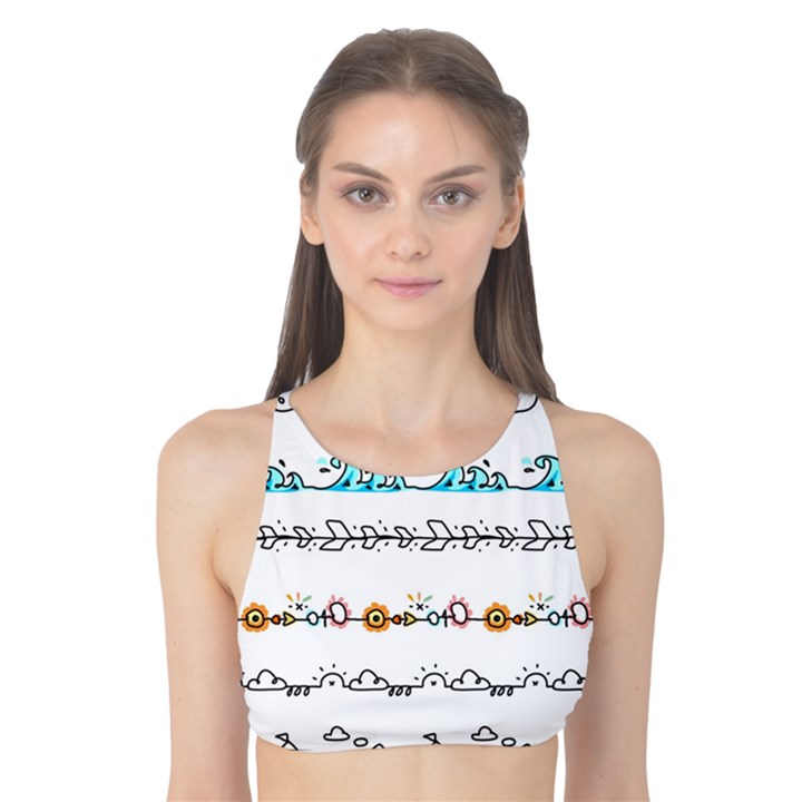 Decoration Element Style Pattern Tank Bikini Top