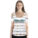 Decoration Element Style Pattern Butterfly Sleeve Cutout Tee  View1