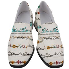 Decoration Element Style Pattern Women s Chunky Heel Loafers