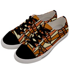 Autumn Leaf Mosaic Seamless Men s Low Top Canvas Sneakers by Pakrebo