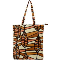 Autumn Leaf Mosaic Seamless Double Zip Up Tote Bag by Pakrebo