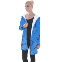 Pattern Background Abstract Longline Hooded Cardigan