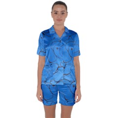 Pattern Background Abstract Satin Short Sleeve Pyjamas Set by Pakrebo