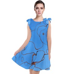 Pattern Background Abstract Tie Up Tunic Dress