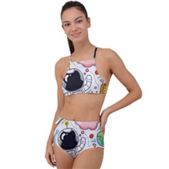 Sketch Cute Child Funny High Waist Tankini Set