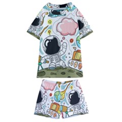 Sketch Cute Child Funny Kids  Swim Tee And Shorts Set by Pakrebo