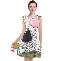 Sketch Cute Child Funny Tie Up Tunic Dress