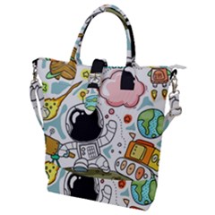 Sketch Cute Child Funny Buckle Top Tote Bag