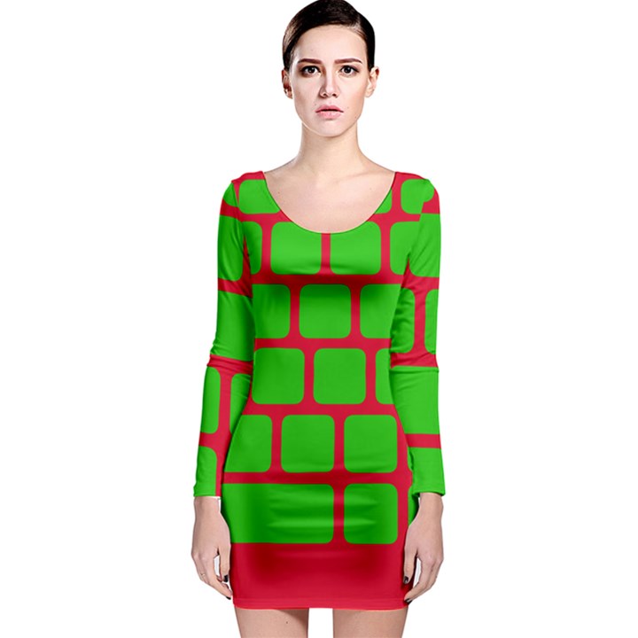 Keyboard Keys Computer Input Pc Long Sleeve Bodycon Dress