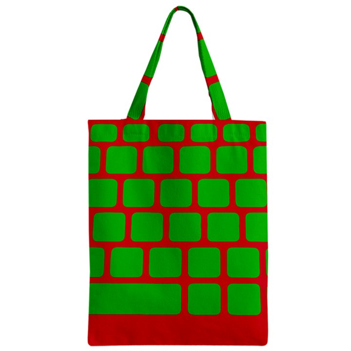 Keyboard Keys Computer Input Pc Zipper Classic Tote Bag