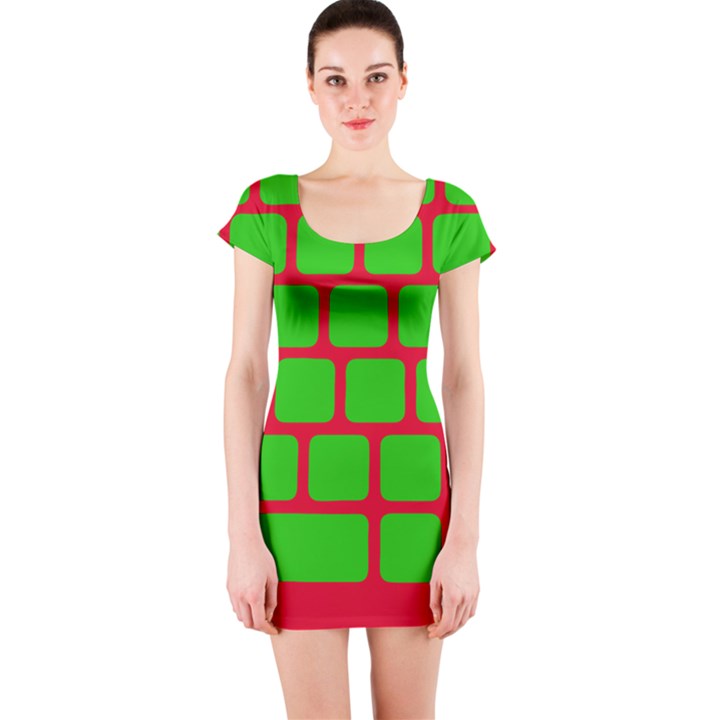 Keyboard Keys Computer Input Pc Short Sleeve Bodycon Dress