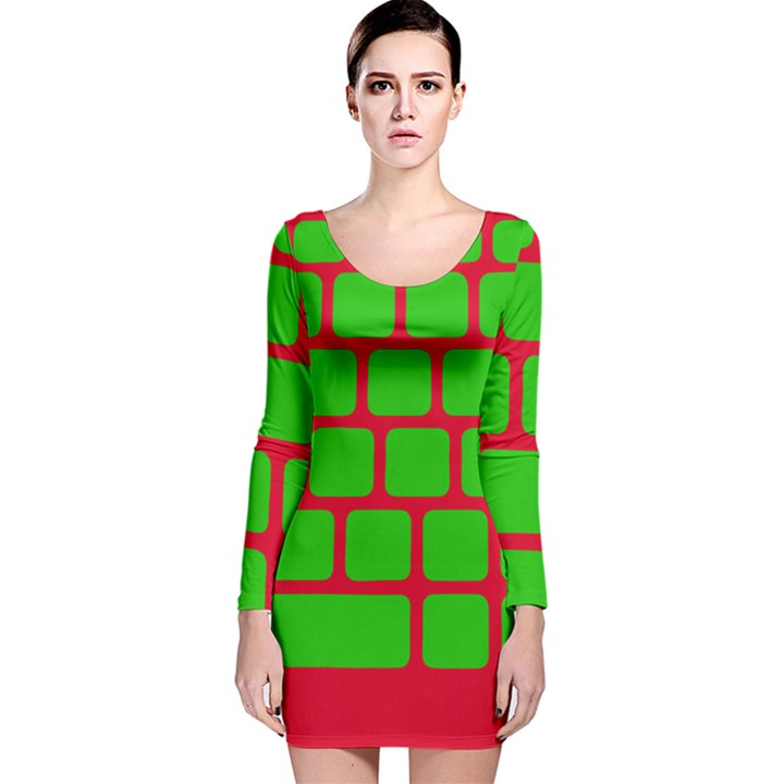 Keyboard Keys Computer Input Pc Long Sleeve Velvet Bodycon Dress