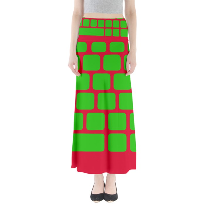 Keyboard Keys Computer Input Pc Full Length Maxi Skirt