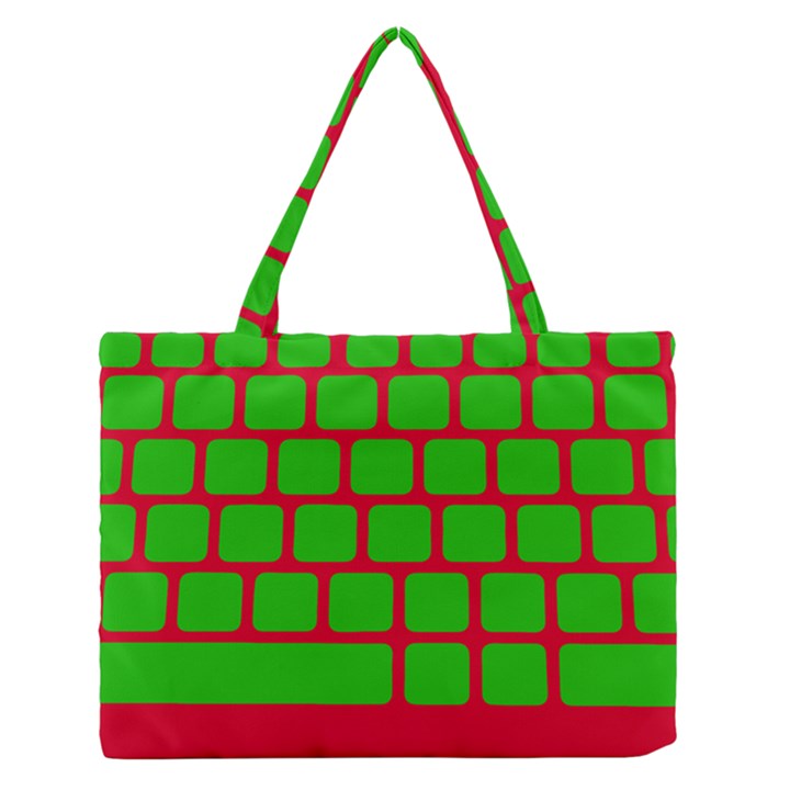 Keyboard Keys Computer Input Pc Zipper Medium Tote Bag