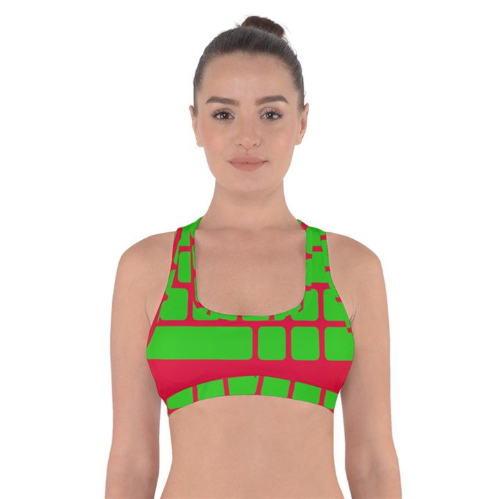 Keyboard Keys Computer Input Pc Cross Back Sports Bra