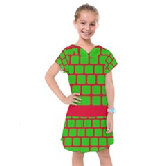 Keyboard Keys Computer Input Pc Kids  Drop Waist Dress by Pakrebo