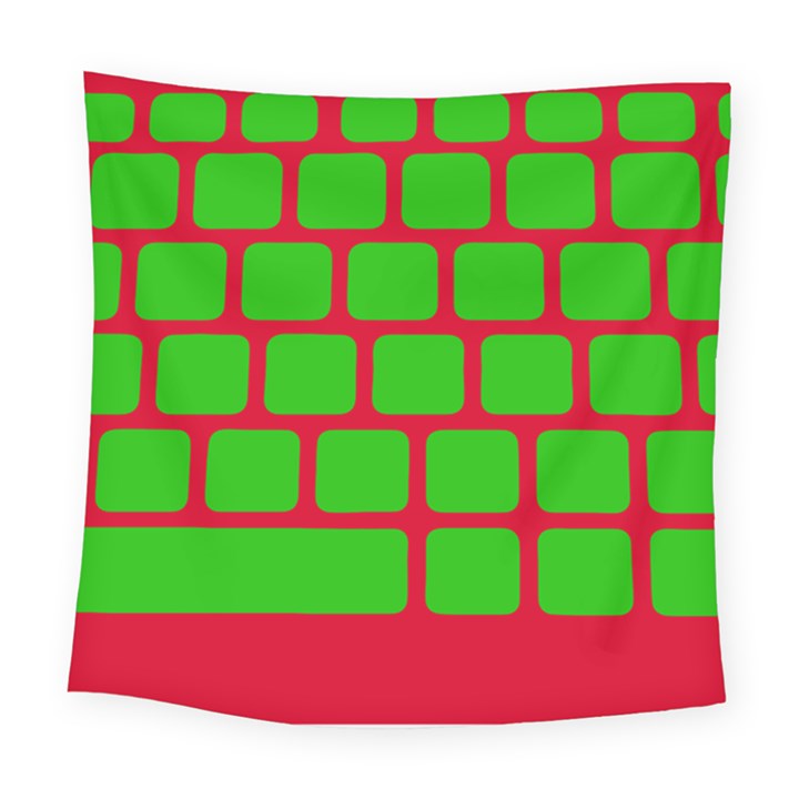 Keyboard Keys Computer Input Pc Square Tapestry (Large)