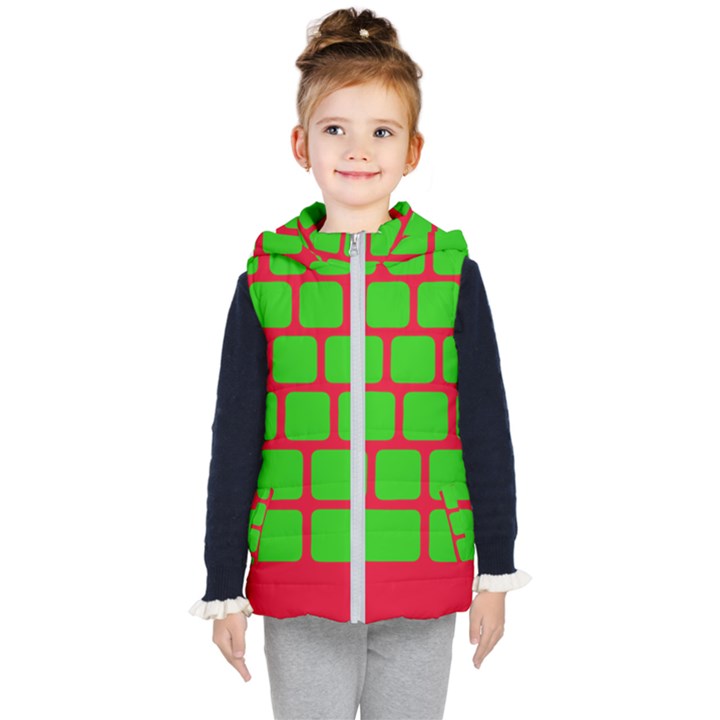 Keyboard Keys Computer Input Pc Kids  Hooded Puffer Vest