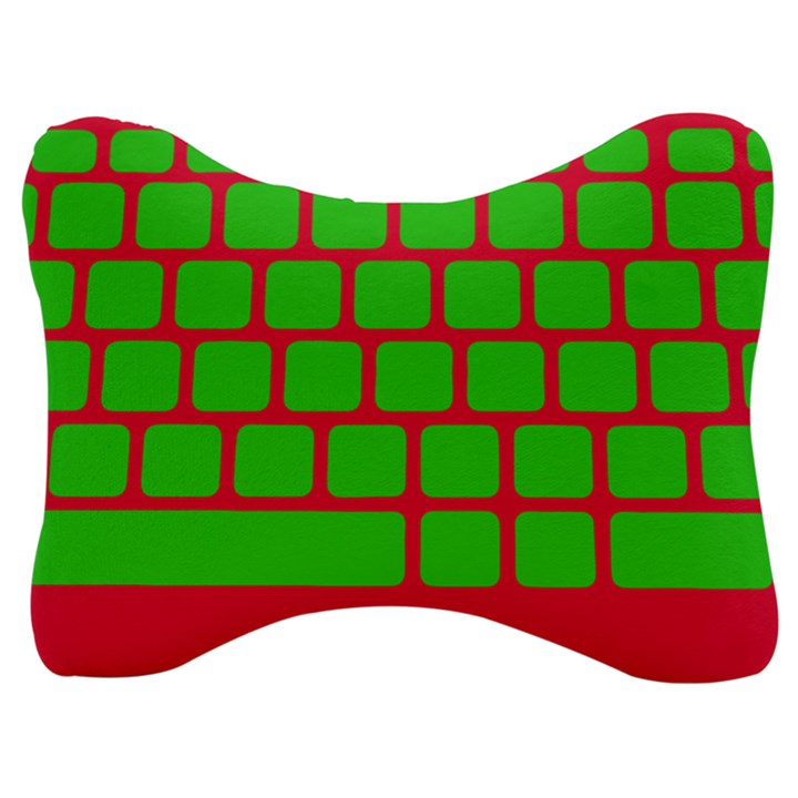 Keyboard Keys Computer Input Pc Velour Seat Head Rest Cushion