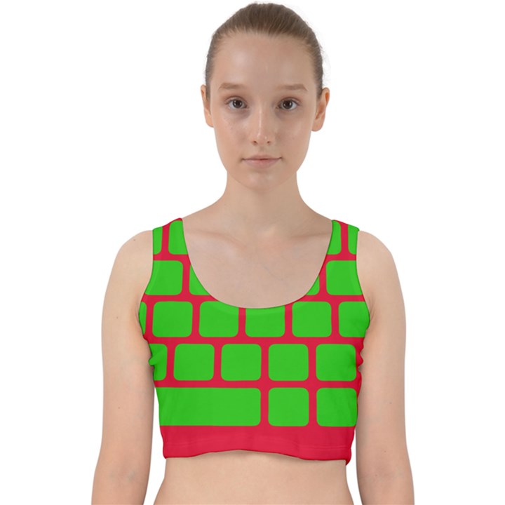 Keyboard Keys Computer Input Pc Velvet Racer Back Crop Top