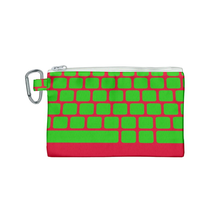 Keyboard Keys Computer Input Pc Canvas Cosmetic Bag (Small)