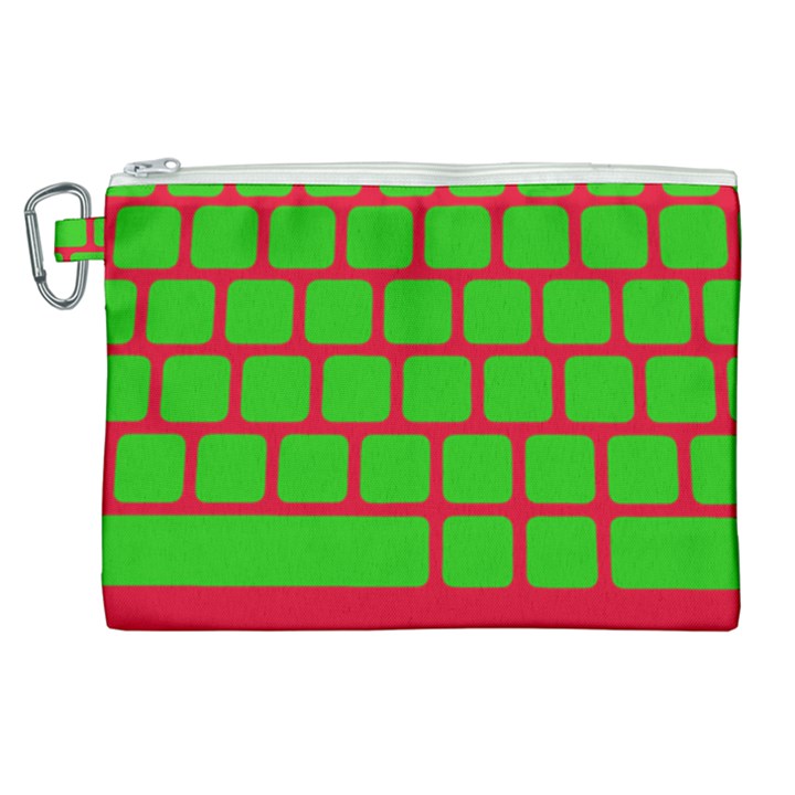 Keyboard Keys Computer Input Pc Canvas Cosmetic Bag (XL)