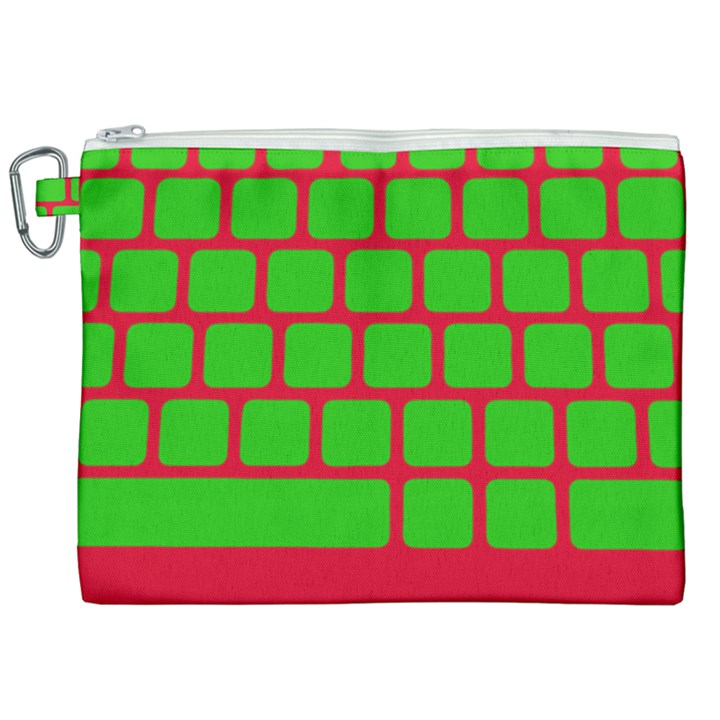 Keyboard Keys Computer Input Pc Canvas Cosmetic Bag (XXL)