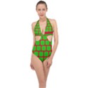 Keyboard Keys Computer Input Pc Halter Front Plunge Swimsuit View1