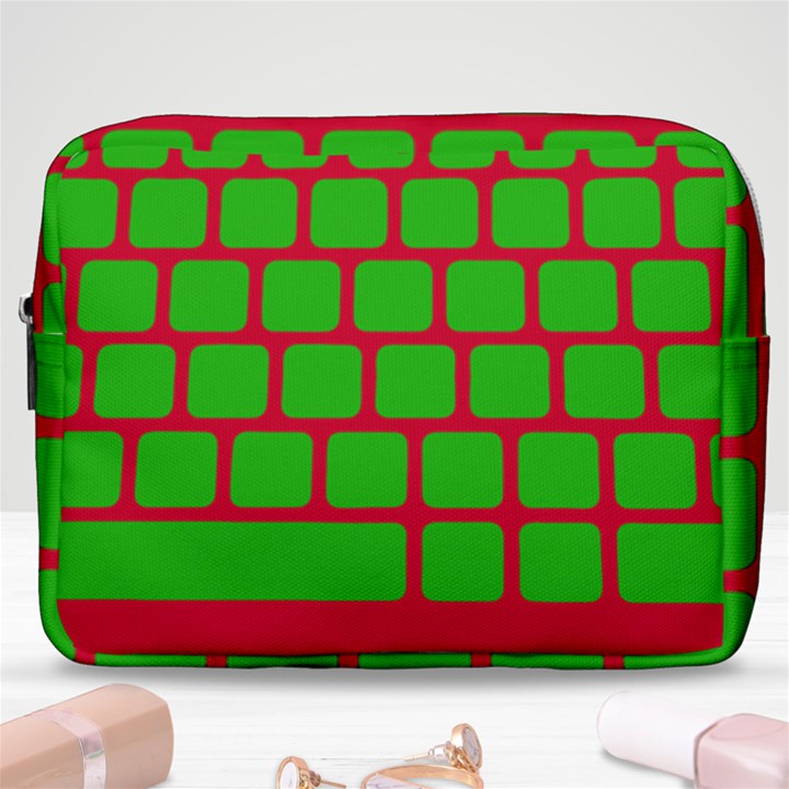 Keyboard Keys Computer Input Pc Make Up Pouch (Large)