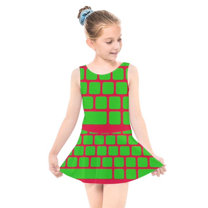 Keyboard Keys Computer Input Pc Kids  Skater Dress Swimsuit