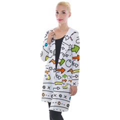 Desktop Pattern Art Graphic Design Hooded Pocket Cardigan