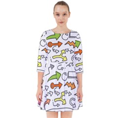 Desktop Pattern Art Graphic Design Smock Dress by Pakrebo