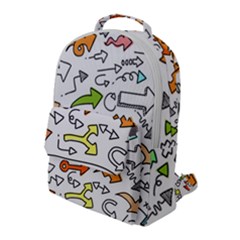 Desktop Pattern Art Graphic Design Flap Pocket Backpack (large)