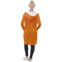 Orange Mosaic Structure Background Hooded Pocket Cardigan View2