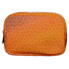 Orange Mosaic Structure Background Make Up Pouch (small) by Pakrebo