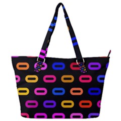 Pattern Background Structure Black Full Print Shoulder Bag