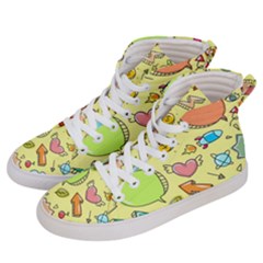 Cute Sketch Child Graphic Funny Men s Hi-top Skate Sneakers by Pakrebo