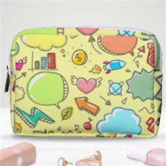 Cute Sketch Child Graphic Funny Make Up Pouch (medium)