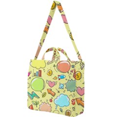 Cute Sketch Child Graphic Funny Square Shoulder Tote Bag