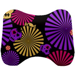 Seamless Halloween Day Of The Dead Head Support Cushion by Pakrebo