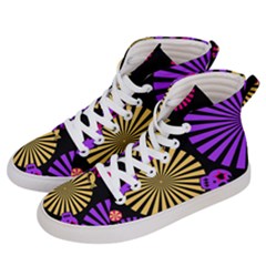 Seamless Halloween Day Of The Dead Women s Hi-top Skate Sneakers by Pakrebo