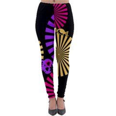 Seamless Halloween Day Of The Dead Lightweight Velour Leggings by Pakrebo