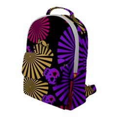 Seamless Halloween Day Of The Dead Flap Pocket Backpack (large)