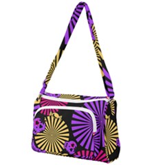 Seamless Halloween Day Of The Dead Front Pocket Crossbody Bag