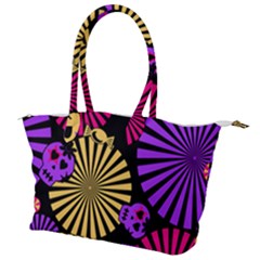 Seamless Halloween Day Of The Dead Canvas Shoulder Bag by Pakrebo