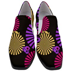 Seamless Halloween Day Of The Dead Slip On Heel Loafers by Pakrebo