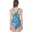 Geometric Rectangle Shape Linear One Piece Swimsuit View2