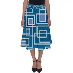 Geometric Rectangle Shape Linear Perfect Length Midi Skirt by Pakrebo