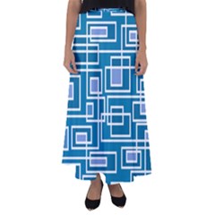 Geometric Rectangle Shape Linear Flared Maxi Skirt by Pakrebo